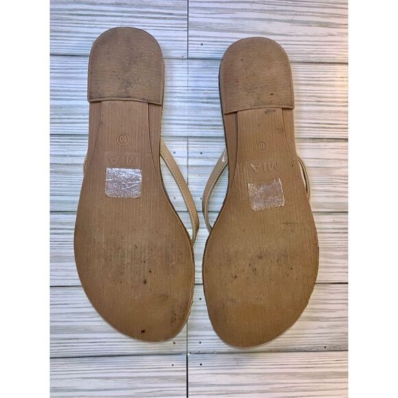 Mia Nazar Tan Braided Espadrille Thong Flip Flop Sandals S:10 - Picture 8 of 9